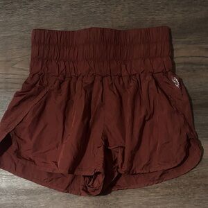 Free People movement Maroon Athletic Shorts